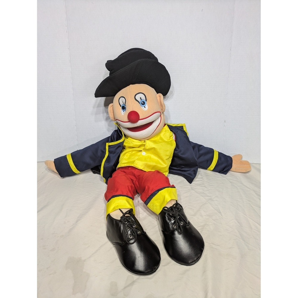 Sunny & Co Toys Hobo Clown Hand Puppet‎ Full Body Ventriloquist 30" Vintage Read